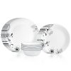 Corelle® Inked Poppy 12-piece Dinnerware Set, Service for 4
