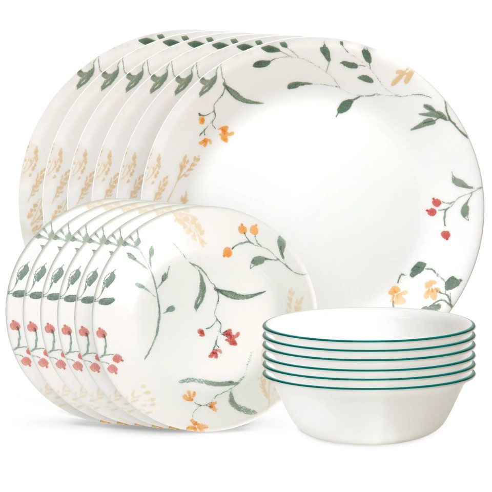 Corelle® Wildflower Scatter 18-piece Dinnerware Set, Service for 6
